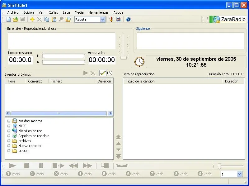Interfaz de zararadio 1.6 free