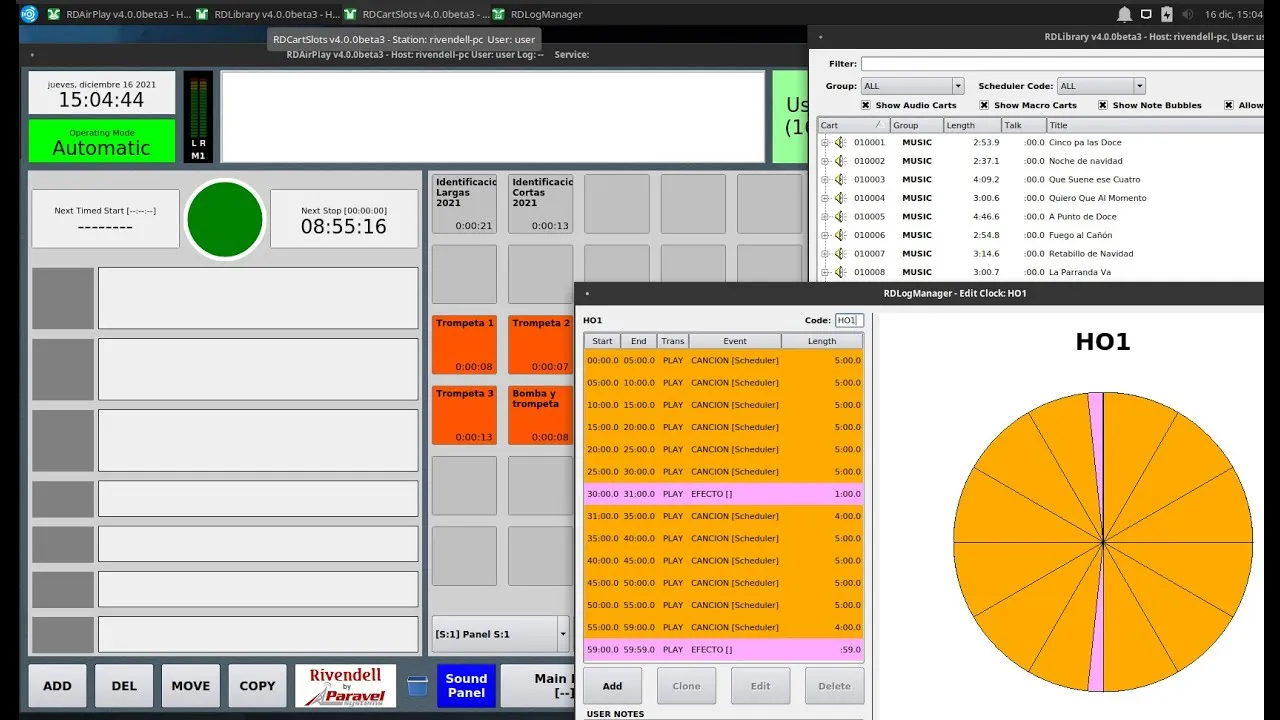 Software de automatización de radio Rivendell