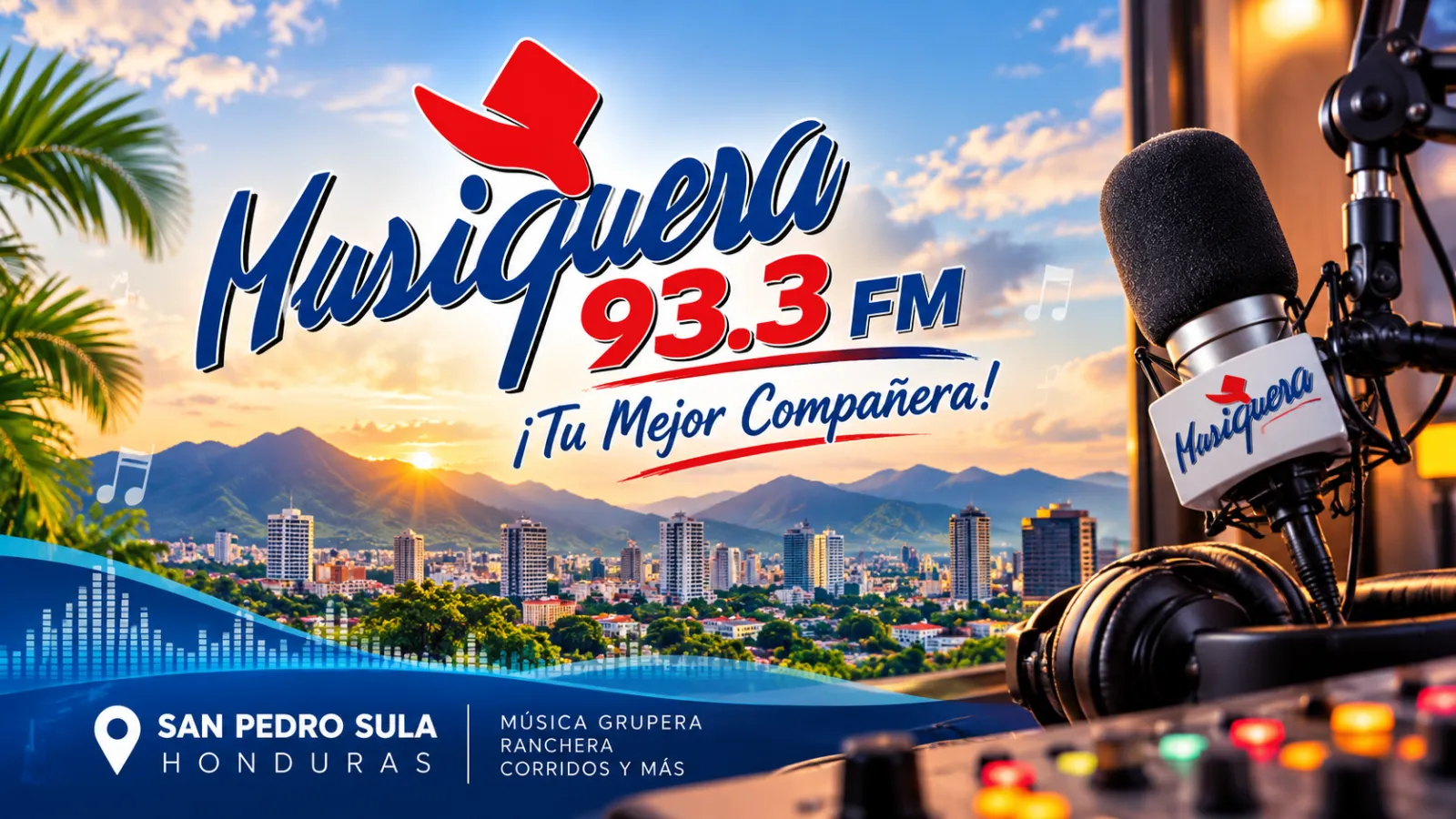 Escucha Musiquera 93.3 FM en vivo desde San Pedro Sula, Honduras